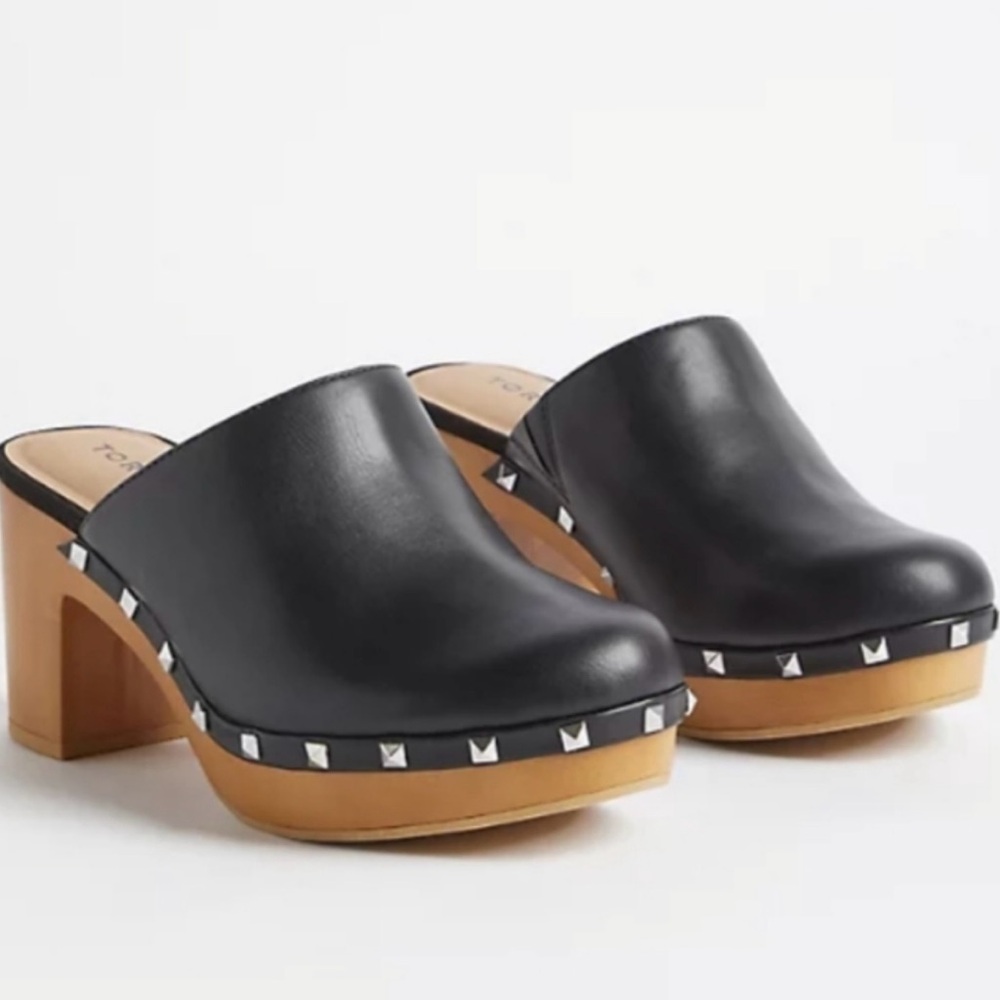 Torrid Faux Leather Studded Mule | 9 WW